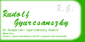 rudolf gyurcsanszky business card
